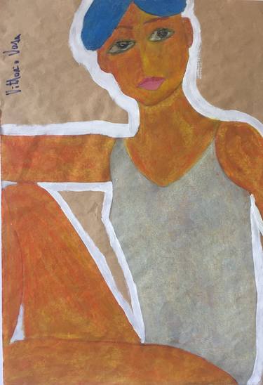 Original Women Mixed Media by vittorio vosa