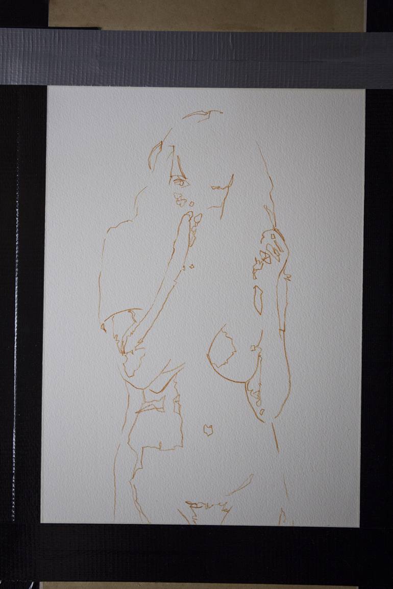 Original Figurative Nude Painting by Mike Nicoll