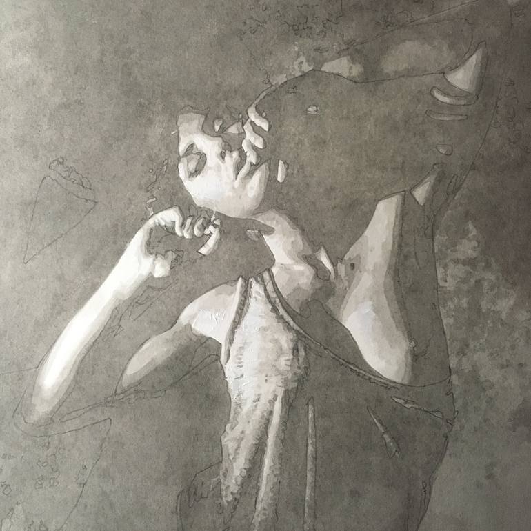 Original Figurative Nude Painting by Mike Nicoll