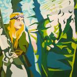 Kristin Lavransdatter in the birch forest by Nora Below
