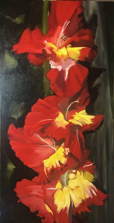 Red and Yellow Gladiolus thumb
