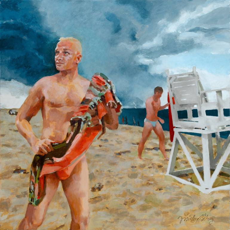 Original Contemporary Beach Paintings by Michael Guy