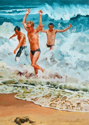 Original Contemporary Beach Paintings by Michael Guy