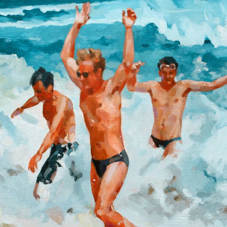 Original Contemporary Beach Painting by Michael Guy