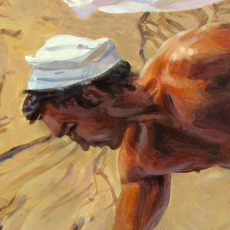 Original Figurative Beach Painting by Michael Guy