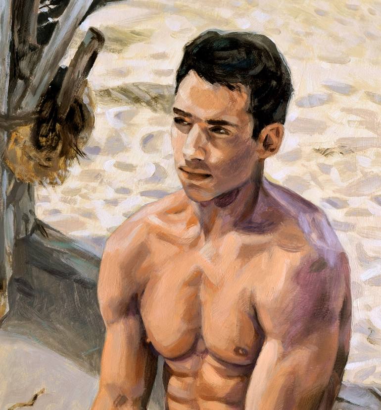 Original Figurative Men Painting by Michael Guy