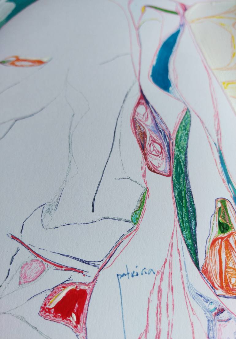 Original Expressionism People Painting by Patrícia Mesquita