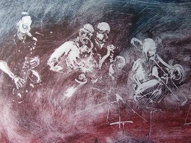 Print of Abstract Expressionism Performing Arts Printmaking by Margaret Moore