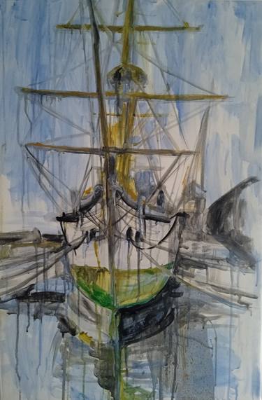 Original Boat Paintings by Kristina Cezario