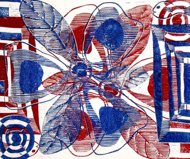 Print of Abstract Floral Printmaking by Tarrvi Laamann