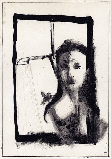 Original Expressionism Women Drawings by Monique van den Hout