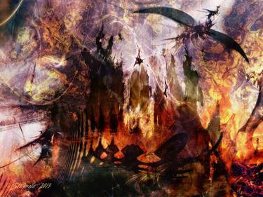 Print of Abstract Fantasy Mixed Media by Stefano Popovski