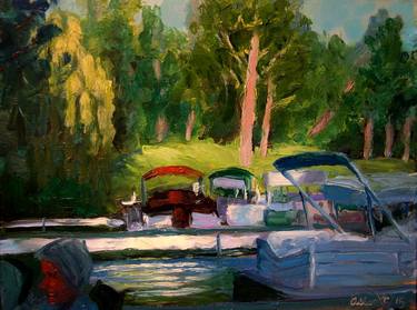 Print of Expressionism Boat Paintings by Allen Jones