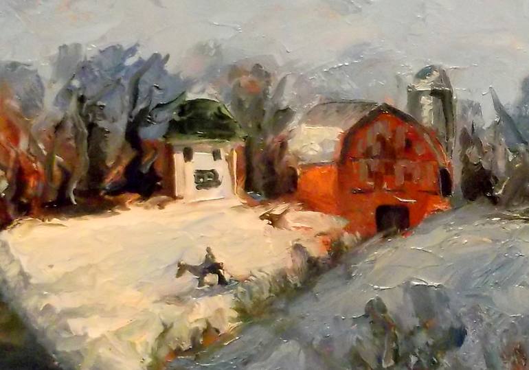 Original Expressionism Rural life Painting by Allen Jones