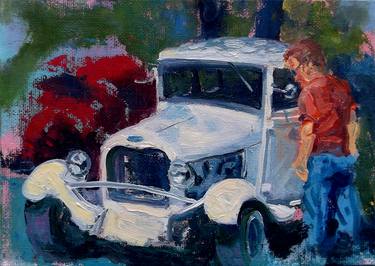 Original Abstract Expressionism Automobile Paintings by Allen Jones