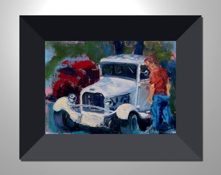 Original Abstract Expressionism Automobile Painting by Allen Jones