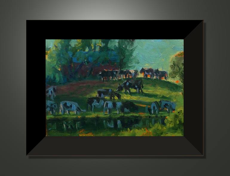 Original Abstract Expressionism Animal Painting by Allen Jones