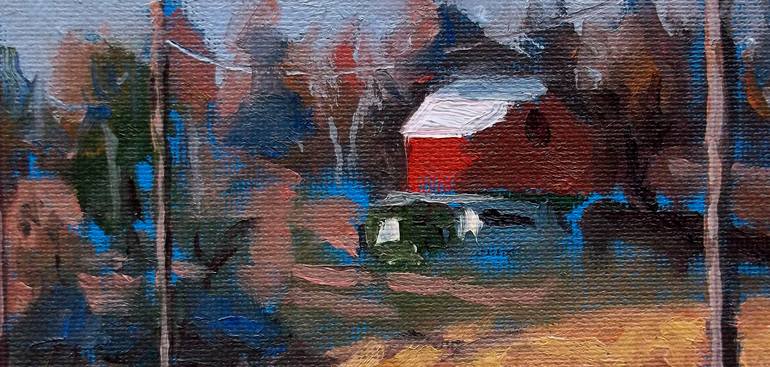 Original Abstract Expressionism Rural life Painting by Allen Jones