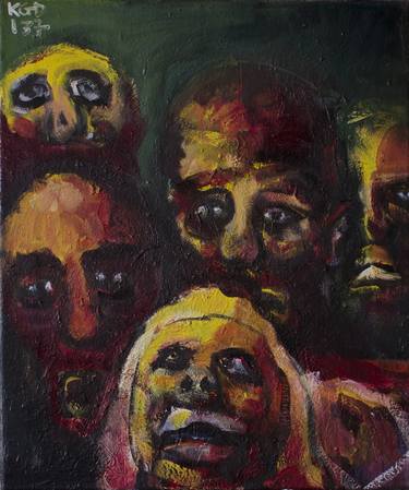 Original Expressionism People Paintings by Konstantinos Koufogiorgos