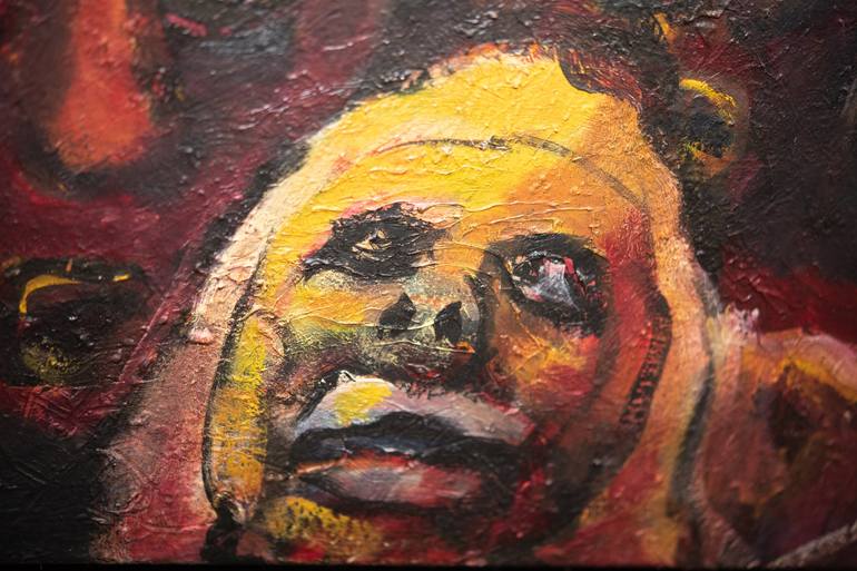 Original Expressionism People Painting by Konstantinos Koufogiorgos