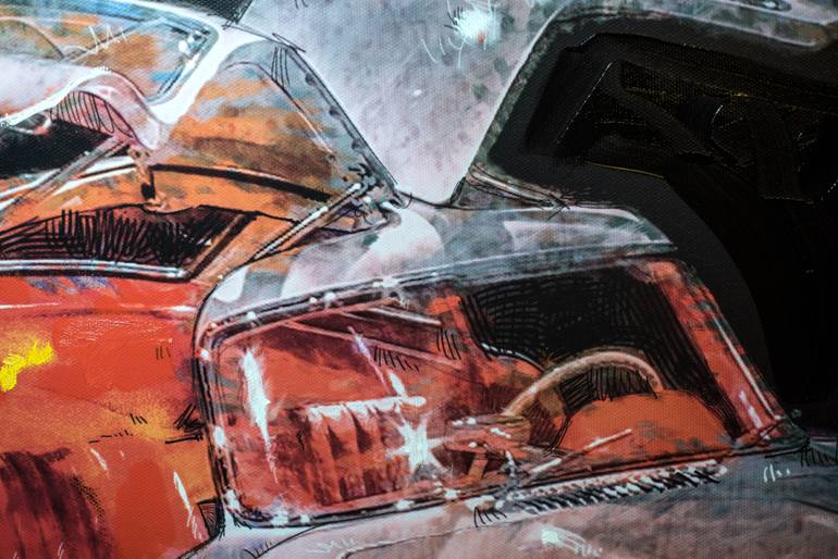 Original Pop Art Car Painting by Konstantinos Koufogiorgos