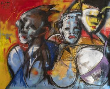 Print of Expressionism People Paintings by Konstantinos Koufogiorgos