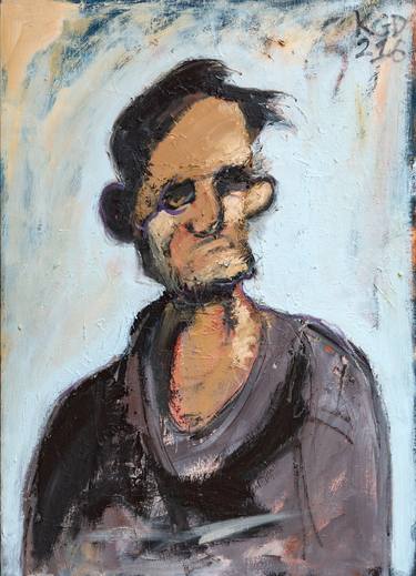 Original Expressionism People Paintings by Konstantinos Koufogiorgos