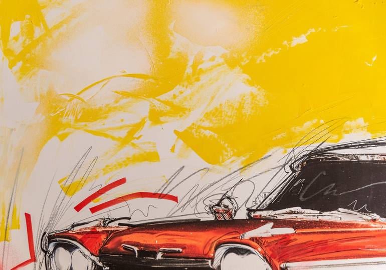 Original Pop Art Car Painting by Konstantinos Koufogiorgos