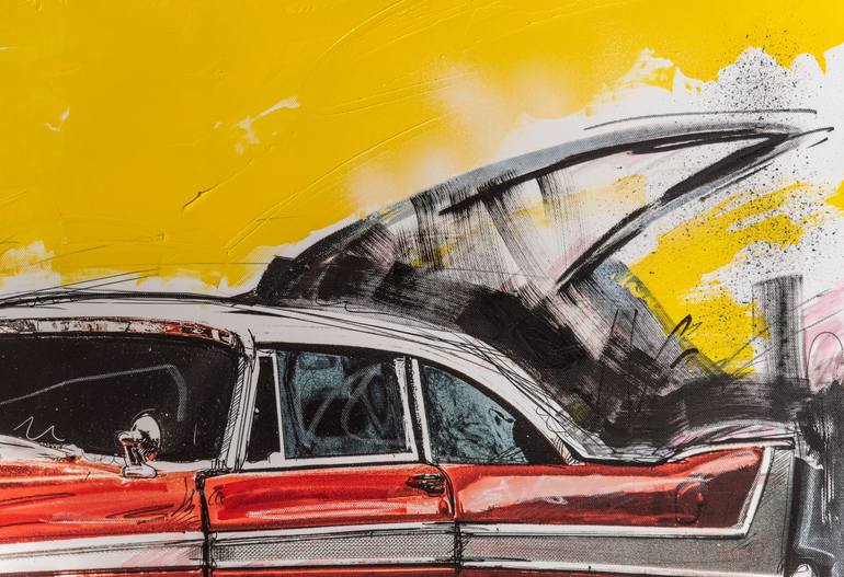 Original Pop Art Car Painting by Konstantinos Koufogiorgos