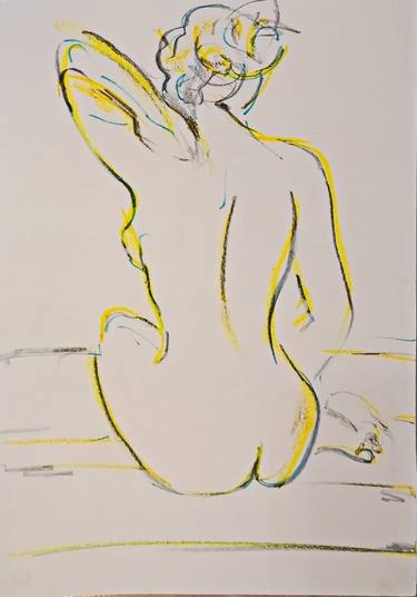 Original Figurative People Drawing by Jacek ZięBa-NęCek