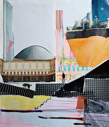 Original Figurative Architecture Mixed Media by Jacek Zięba-Nęcek