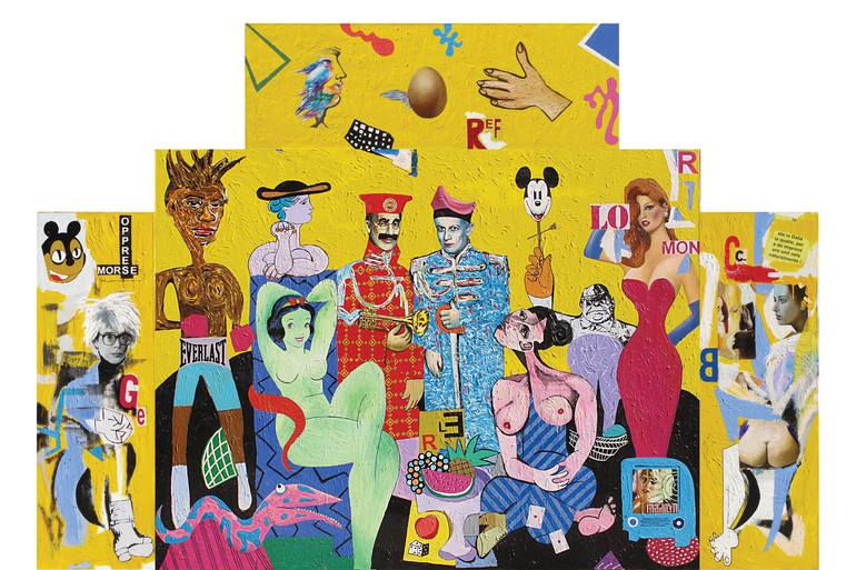 Original Pop Art People Painting by Marek Kamienski