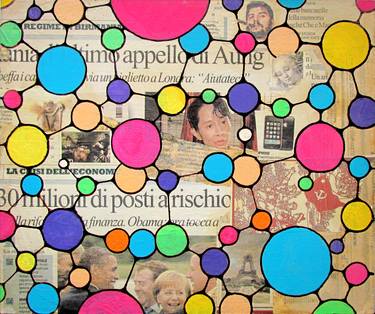 Original Pop Art People Collage by Guido Pierandrei