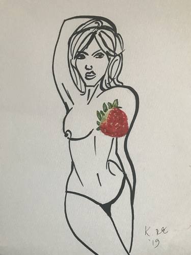 Print of Nude Drawings by Karen Diakite