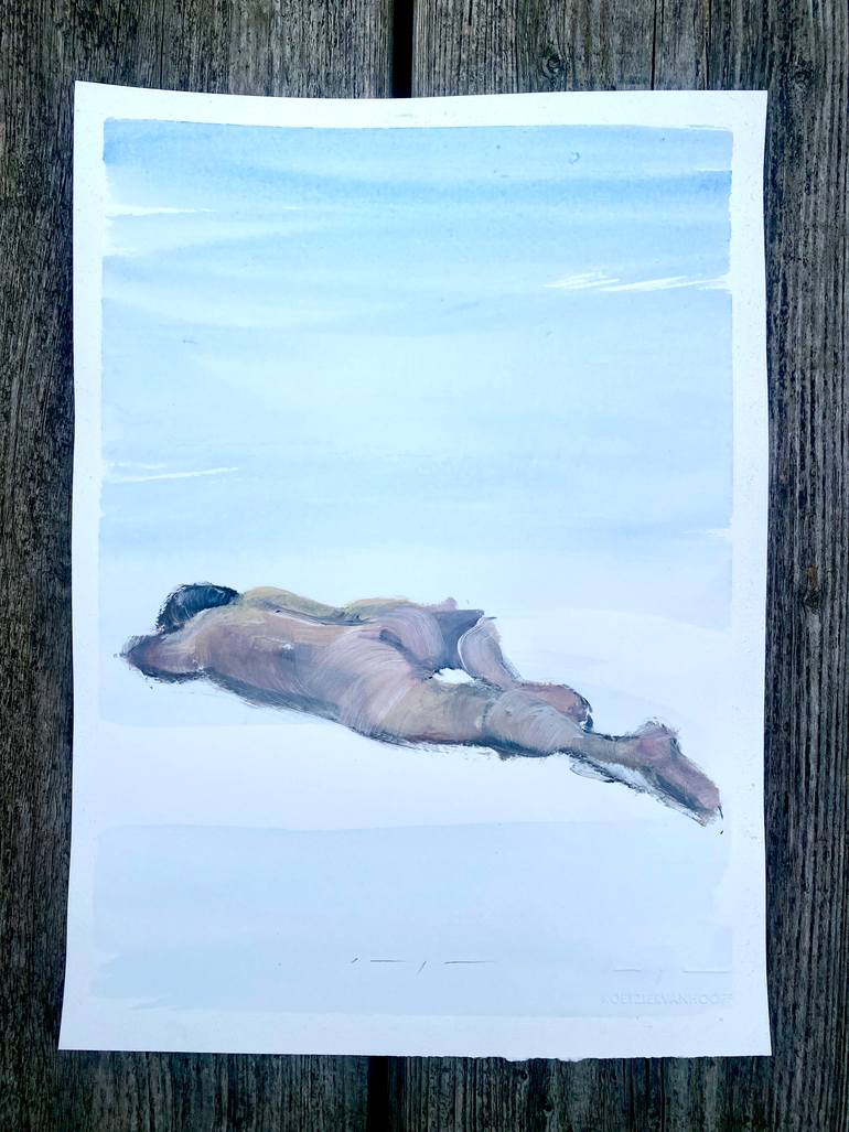 Original Contemporary Nude Painting by Inge Koetzier Van Hooff