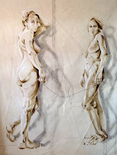 Original Figurative Women Paintings by Inge Koetzier Van Hooff