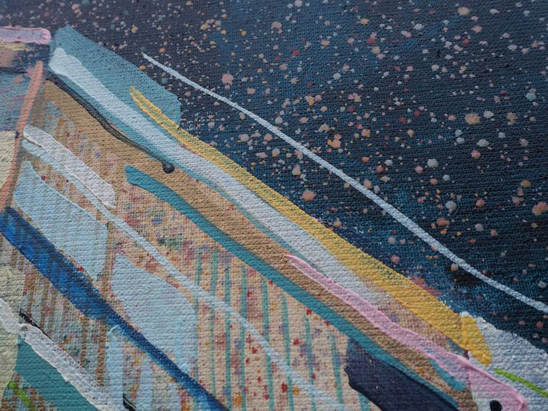 Original Abstract Expressionism Architecture Painting by Natalia Rozmus - Esparza