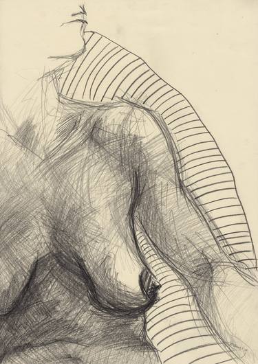 Original Figurative Erotic Drawings by Natalia Rozmus - Esparza