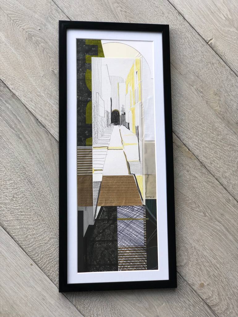 Original Abstract Expressionism Cities Collage by Natalia Rozmus - Esparza