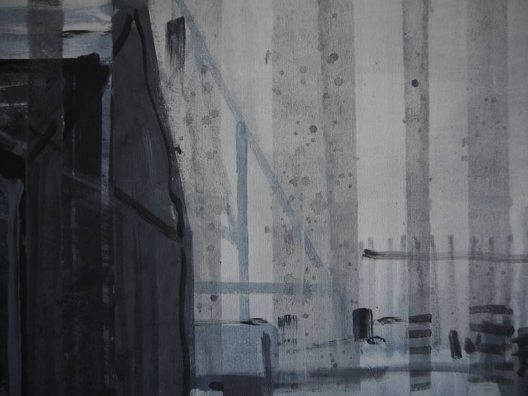 Original Abstract Architecture Painting by Natalia Rozmus - Esparza