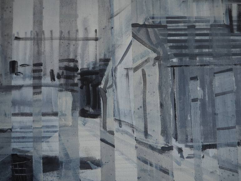Original Abstract Architecture Painting by Natalia Rozmus - Esparza