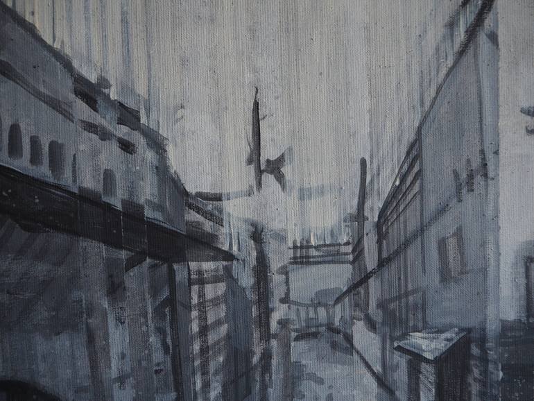 Original Abstract Architecture Painting by Natalia Rozmus - Esparza