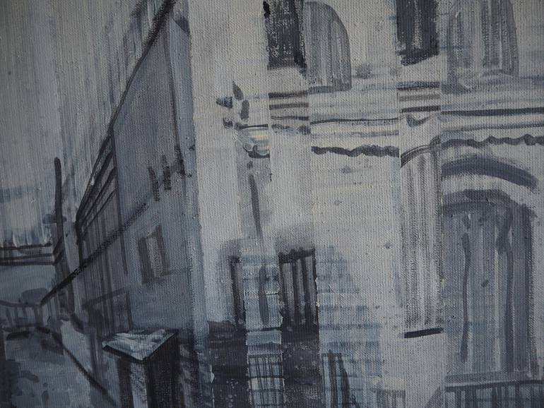 Original Abstract Architecture Painting by Natalia Rozmus - Esparza