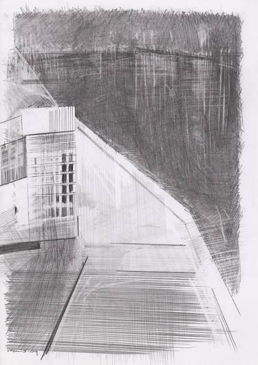Original Expressionism Architecture Drawings by Natalia Rozmus - Esparza