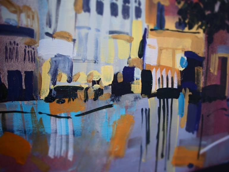 Original Impressionism Architecture Painting by Natalia Rozmus - Esparza