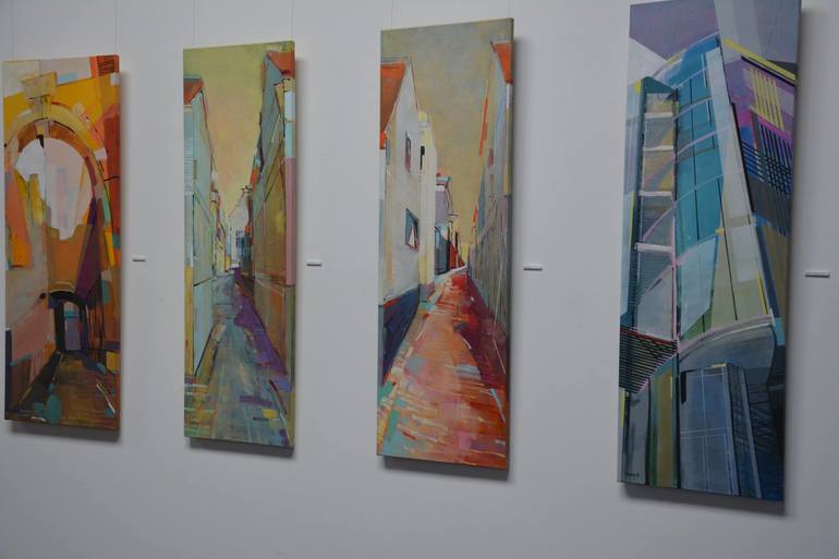 Original Modern Architecture Painting by Natalia Rozmus - Esparza