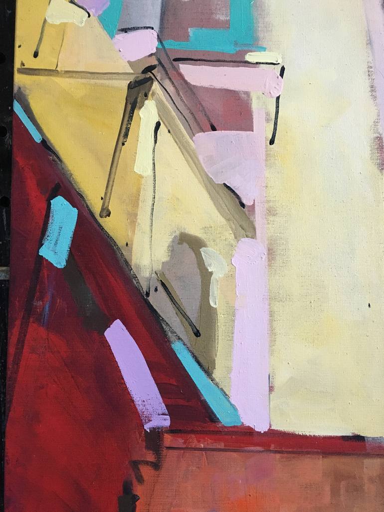 Original Abstract Expressionism Architecture Painting by Natalia Rozmus - Esparza