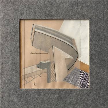 Original Abstract Expressionism Architecture Collage by Natalia Rozmus - Esparza