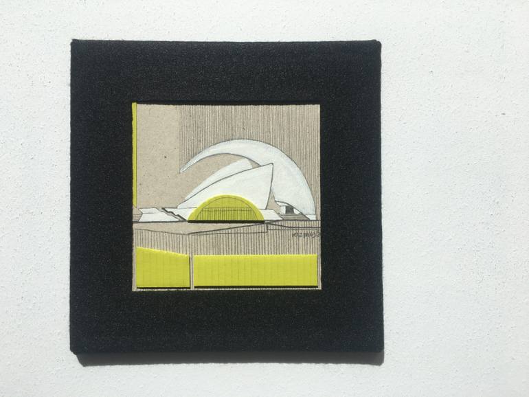 Original Abstract Expressionism Architecture Collage by Natalia Rozmus - Esparza