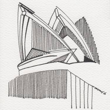 Original Abstract Expressionism Architecture Drawings by Natalia Rozmus - Esparza